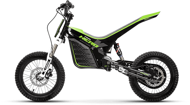Product shot for the Kuberg Trial Hero electric dirt bike.